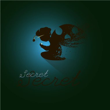 Ateş böceği ile sevimli siluet uğur böceği