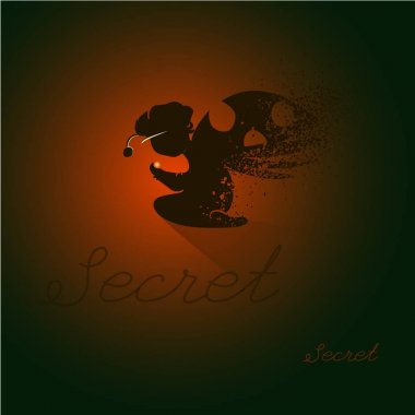 Ateş böceği ile sevimli siluet uğur böceği