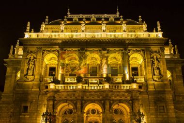 Hungarian State Opera House by night clipart