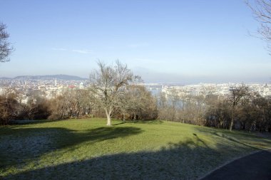Gellert Tepesi 'nden Budapeşte' nin silüeti