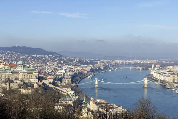 Skyline di Budapest da Gellert Hill — Foto Stock