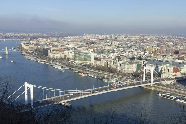 Ponte Elisabetta a Budapest — Foto Stock