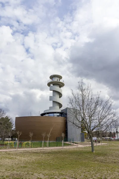 Lookout tower at lake Balaton — Stock Photo, Image