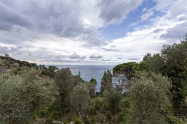 Mallorca 'nın üzerindeki bulutlu gökyüzü