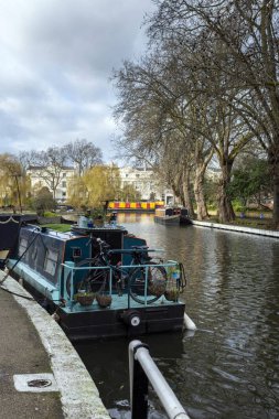 Londra 'da küçük Venedik, bir kış günü Paddington