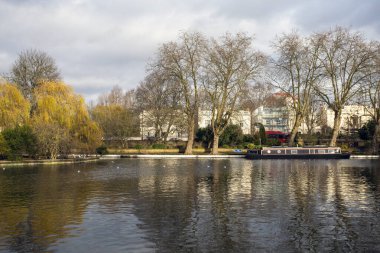 Londra 'da küçük Venedik, bir kış günü Paddington