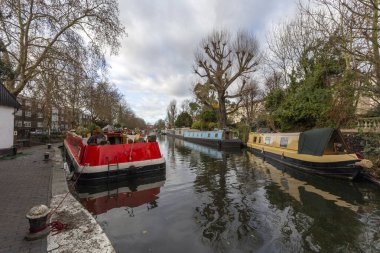 Londra 'da küçük Venedik, bir kış günü Paddington