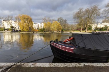 Londra 'da küçük Venedik, bir kış günü Paddington