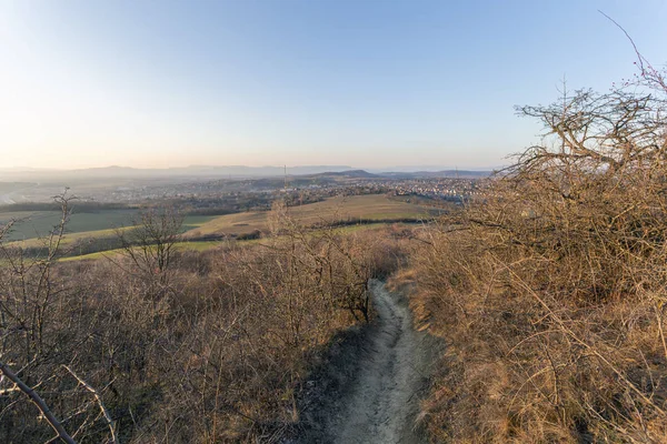 View of the mountains of Buda from Mogyorod — 스톡 사진