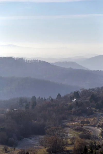 View from the Castle of Somosko on the border of Hungary and Slo — 스톡 사진