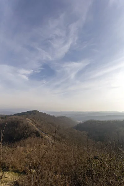 Pohled na severomaďarské hory z náhorní plošiny Medves — Stock fotografie