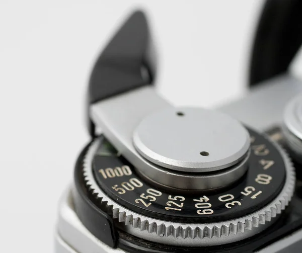 Classic analog single-lens reflex camera isolated on white background — Stock Photo, Image