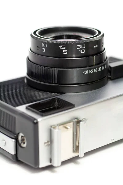 Close up shot of a retro film camera — Stockfoto