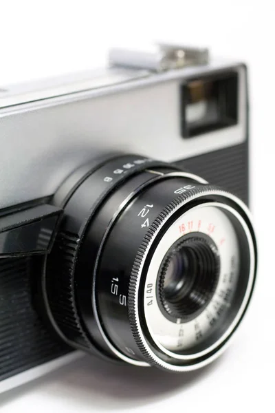 Close up shot of a retro film camera — Stock Photo, Image