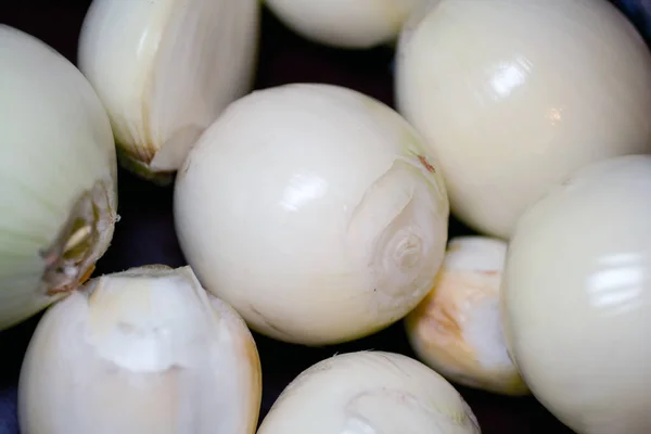 Primer plano de cebollas blancas . —  Fotos de Stock