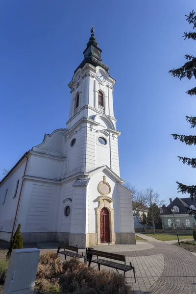 Barokowy kościół kalwinistów w Szabadszallas, Węgry — Zdjęcie stockowe