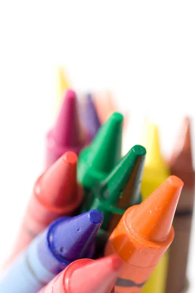 Close up shot of colorful crayons Stock Image
