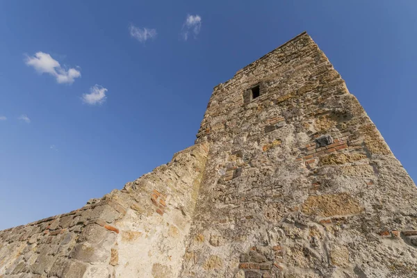 The medieval stumpy tower of Soltszentimre in Hungary Stock Image