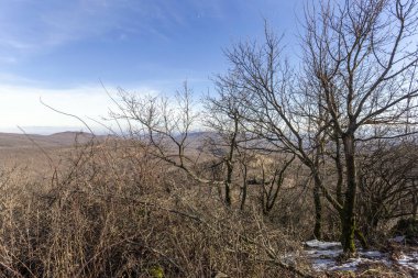 Borzsony dağ zirveleri Nagy-Sas-hegy 'nin manzarası