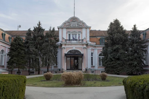 Замок Солімосі-Гюркі тепер Лікарня Селі Янош в Комаромі. — стокове фото