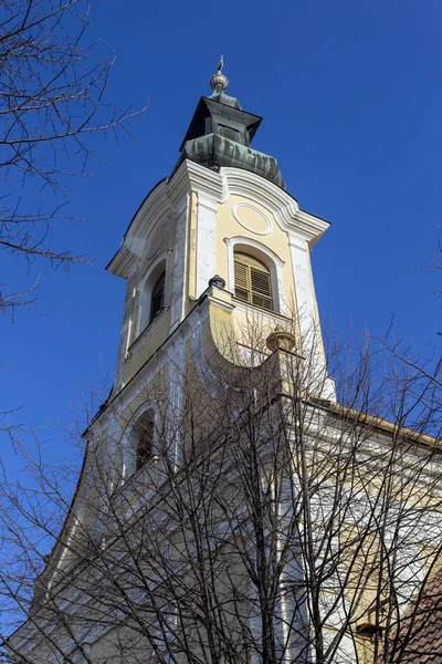 Komarno 'daki Barok tarzı lutheran kilisesi. Stok Resim