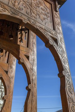 Macaristan 'ın Kakasd kentindeki Imre Makovecz' in belediye binası veya kültür evi.