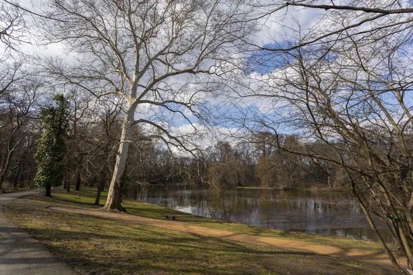 Den Engelska Trädgården Det Berömda Brunszviks Slott Martonvasar Ungern Solig — Stockfoto