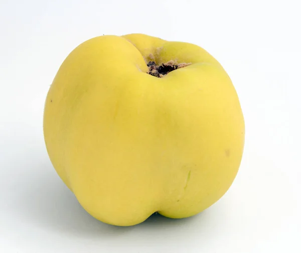Egy Friss Birsalma Gyümölcs Fehér Alapon — Stock Fotó
