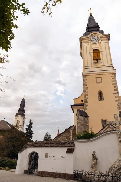 Kościół Mikołaja Szent Miklos Templom Świątynia Bartoka Centrum Kecskemet Węgry — Zdjęcie stockowe