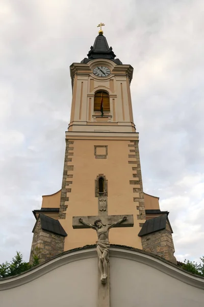 Den Katolska Kyrkan Saint Nicholas Szent Miklos Templom Bartok Templom — Stockfoto