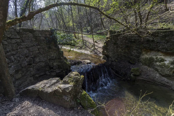 Små Vattenfall Buda Bergen Nära Byn Solymar Ungern — Stockfoto