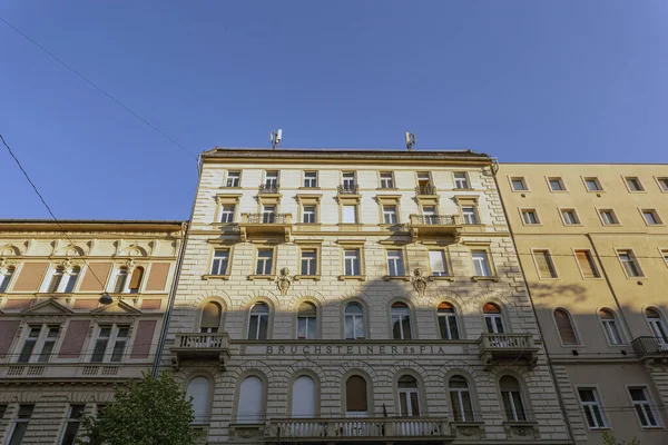 Budapeste Hungria 2020 Edifício Apartamentos Clássico Sétimo Distrito Budapeste Hungria — Fotografia de Stock