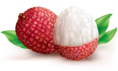 İki Lychee meyve