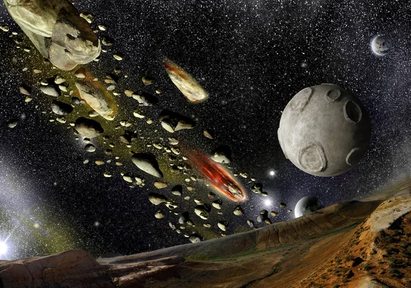 Метеорити з поверхні планет — стокове фото