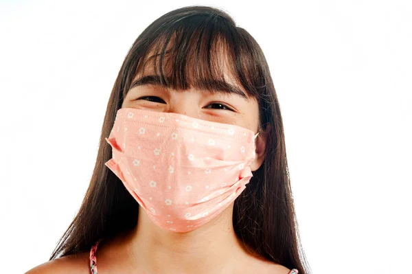 Junge Japanische Mädchen Tragen Eine Maske — Stockfoto