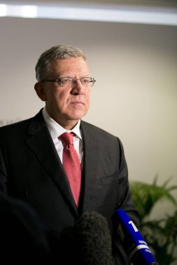  Moskova, Rusya - Eylül 8: Rusya Federasyonu Alexei Kudrin Moskova finansal Forum'da Maliye Bakanı