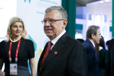  Moskova, Rusya - Eylül 8: Rusya Federasyonu Alexei Kudrin Moskova finansal Forum'da Maliye Bakanı