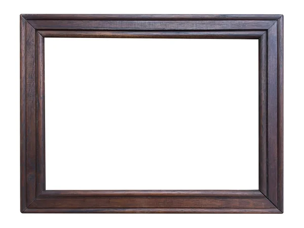 Houten Frame Geïsoleerd Witte Background Wooden Frame Wit — Stockfoto