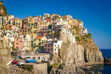 Manarola Köyü, Cinque Terre Sahil İtalya