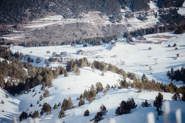 Ανδόρα Grandvalira Χιονοδρομικό Κέντρο. Βουνά Πυρηναίων — Φωτογραφία Αρχείου