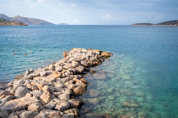 Beautiful sea in Hersonissos on Crete. Greece — Stock Photo, Image