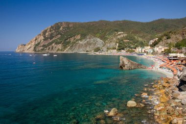 Renkli görünüm Monterosso Al Mare, Cinque Terre, İtalya