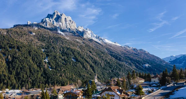 Paysage Hivernal Vigo Fassa Commune Trentin Dans Nord Italie Val — Photo