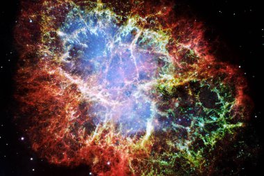 Yengeç Nebulası. Bu görüntünün elementleri NASA tarafından desteklenmektedir