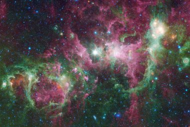 Uzayda bir nebula. Bu görüntünün elementleri NASA tarafından desteklenmektedir