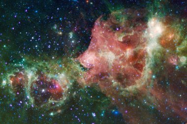 Uzayda bir nebula. Bu görüntünün elementleri NASA tarafından desteklenmektedir