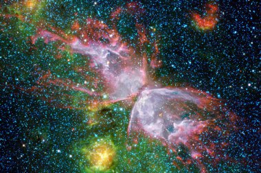 Uzayda bir nebula. Bu görüntünün elementleri NASA tarafından desteklenmektedir