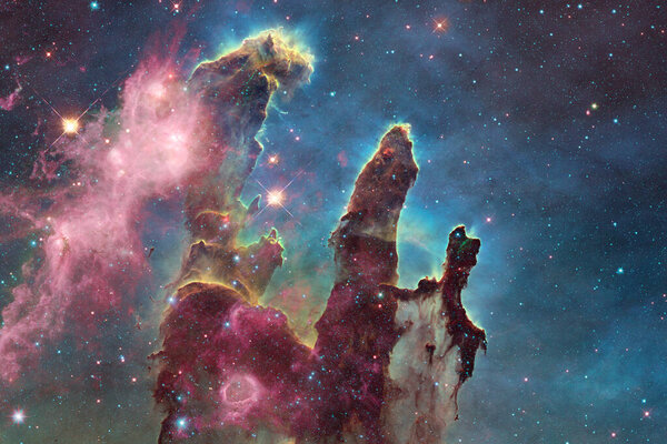 Beautiful nebulaes in outer space. Starfields of endless cosmos. Elements of this image furnished by NASA