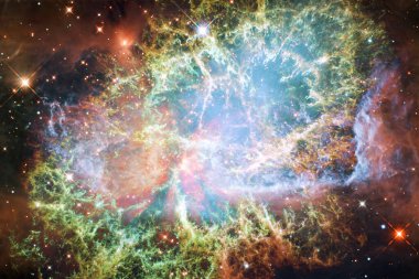 Sonsuz evrenin güzelliği. NASA tarafından döşenmiş bu görüntünün elemanları