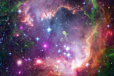 Uzaydan güzel Nebula. NASA tarafından döşenmiş bu görüntünün elemanları